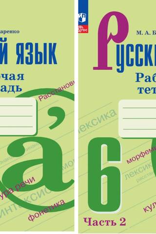 Русский язык 6 класс. Рабочая тетрадь. В 2 частях