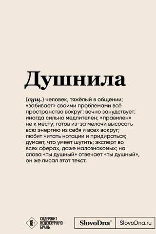 Душнила. Блокнот SlovoDna