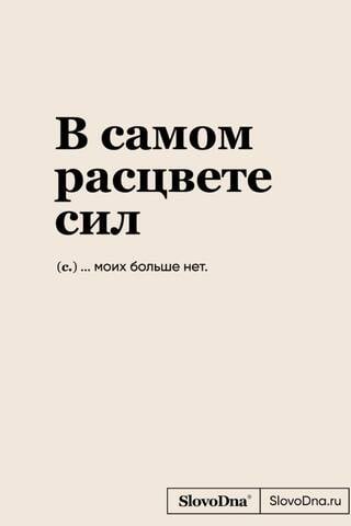 В самом расцвете сил. Блокнот SlovoDna