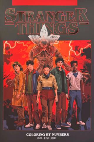 Stranger things. Coloring by numbers