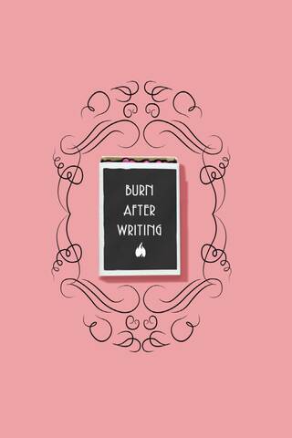 Burn After Writing. Блокнот после заполнения сжечь