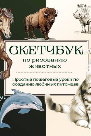 Скетчбук по рисованию животных. Простые пошаговые уроки по созданию любимых питомцев