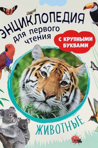 Животные. Энциклопедия для первого чтения с крупными буквами