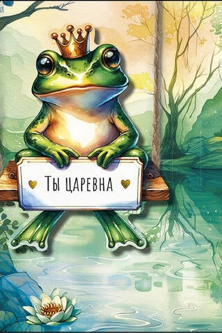 Открытка. Ты царевна. Лягушка