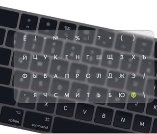 Keyboard stickers with Russian letters
