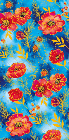 Money envelope. Poppies