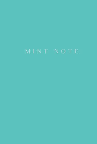 Mint Note. A stylish notebook with mint-colored pages.
