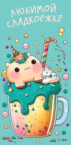 Money envelope. For my sweet tooth. Unicorn cocktail.