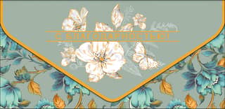 Money envelope. With gratitude! White flowers and butterflies.