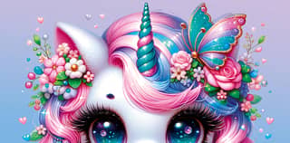Money envelope. Fairytale unicorn.