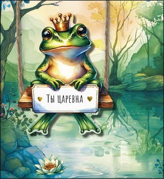 Postcard. You are a princess. Frog.