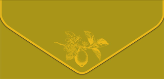 Конверт для денег. Лимон на веточке