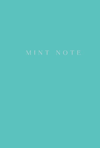 Mint Note. Стильный блокнот с «мятными» страницами
