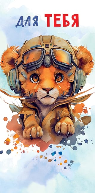 Конверт для денег. Для тебя. Львенок