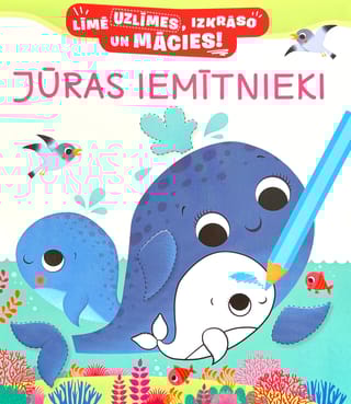 Jūras iemītnieki.  Раскраска с наклейками