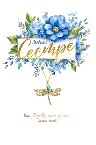 Открытка. Любимой сестре