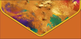 Конверт для денег. Золото с цветными акцентами