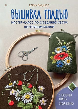 Вышивка гладью. Мастер-класс по созданию узора шерстяным мулине