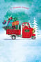 Открытка. С Новым  Годом! Дед Мороз в грузовике