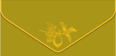 Конверт для денег. Лимон на веточке