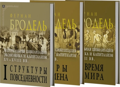 Материальная цивилизация, экономика и капитализм, XV-XVIII вв. В 3 томах. Том 1: Структуры повседневности: возможное и невозможное. Том 2: Игры обмена. Том 3: Время мира