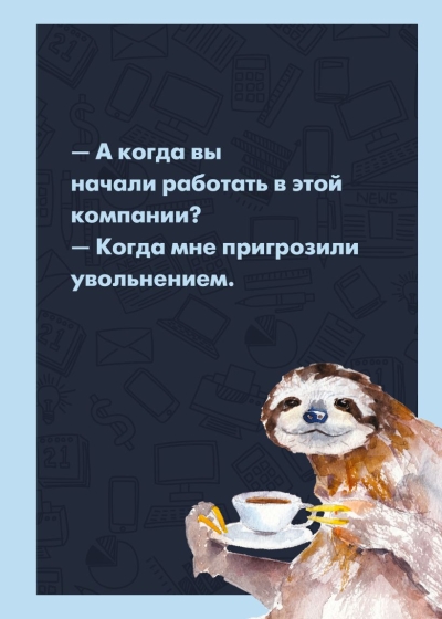 Ленивец. Блокнот в клетку